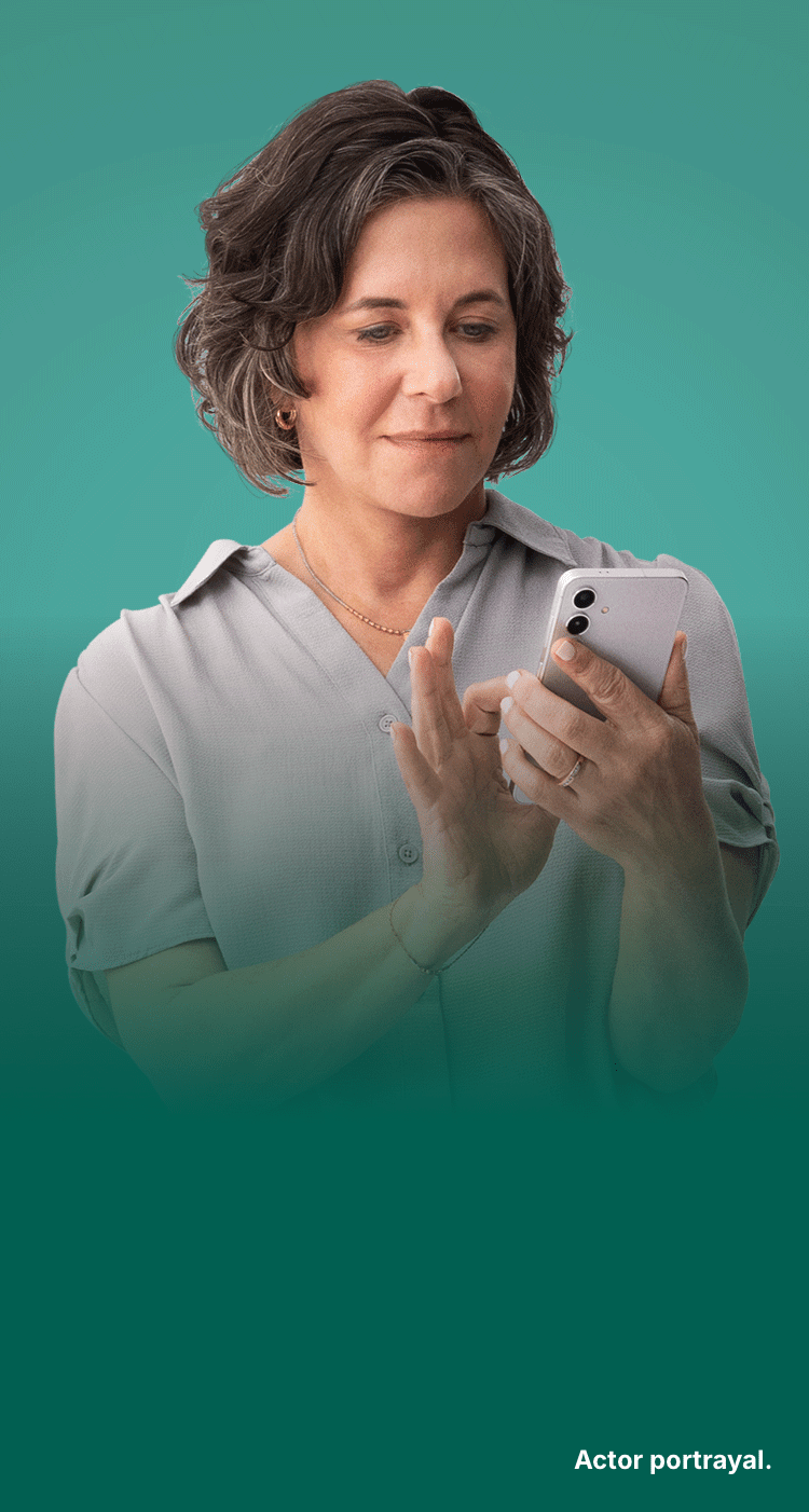 Woman speaking on phone. Actor portrayals.
