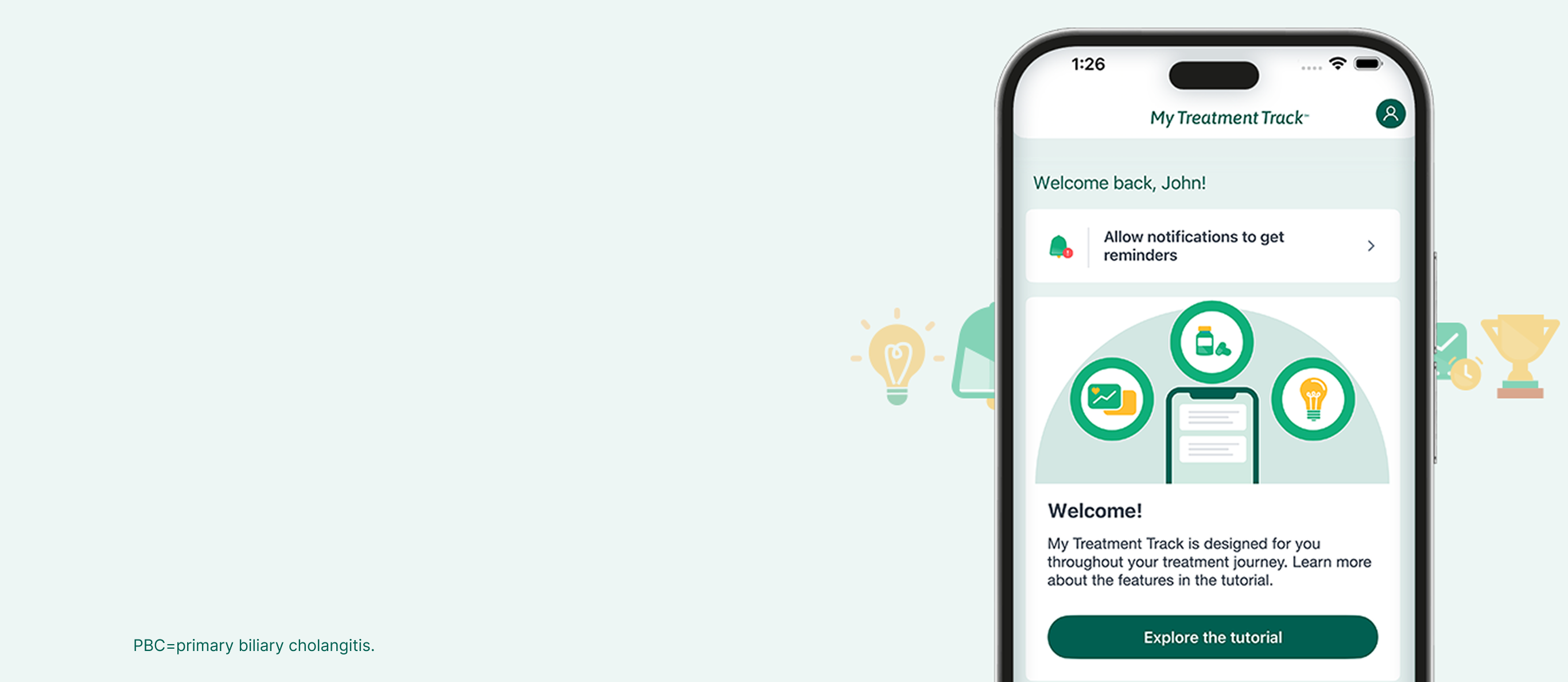 My Treatment Track™ app screenshot