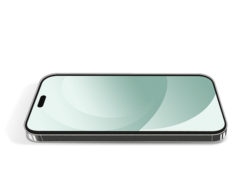 Animation of smartphone lying face up, displaying notifications for daily reminders